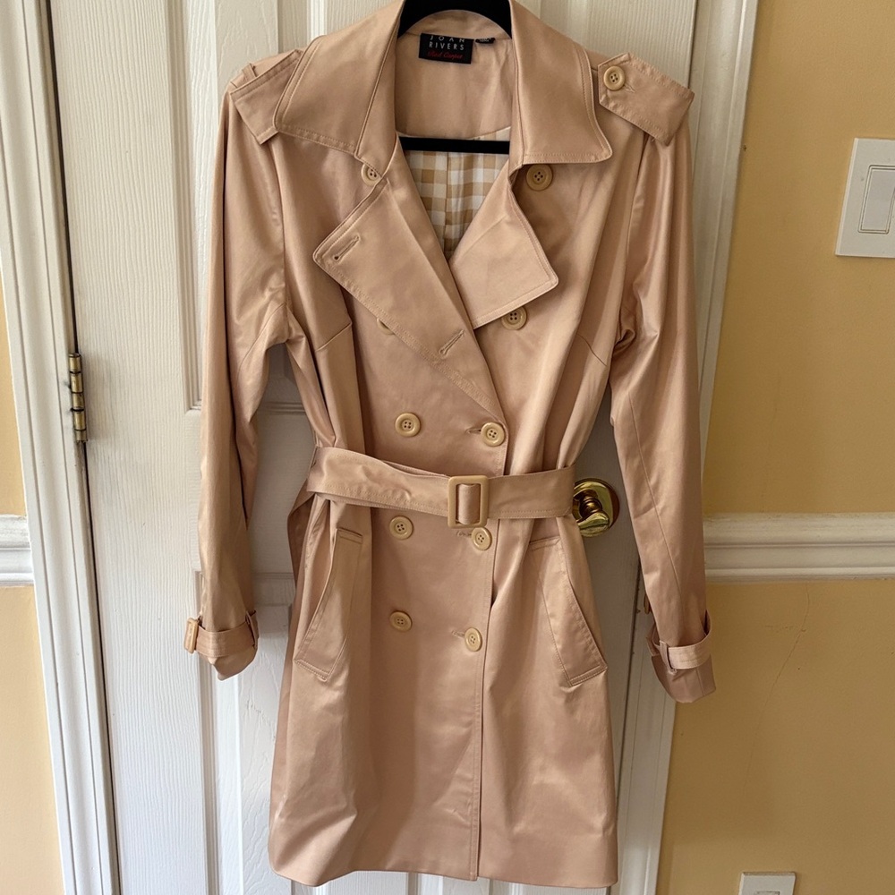 Joan Rivers Beige Trench Coat